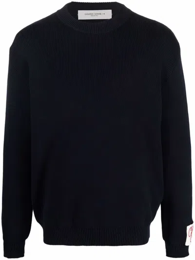 Golden Goose Navy Blue Cotton Sweater