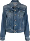 Golden Goose Denim Jacket Casual Jackets And Parka Blue In Blue