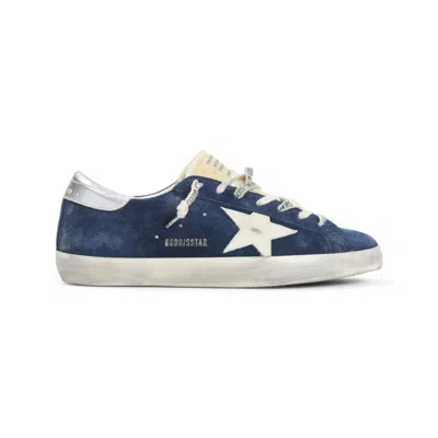 Golden Goose Blue Lace Up Sneakers