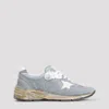 Golden Goose Running Dad Net And Suede Upper Leather Star And Heel Suede Spur In Blue
