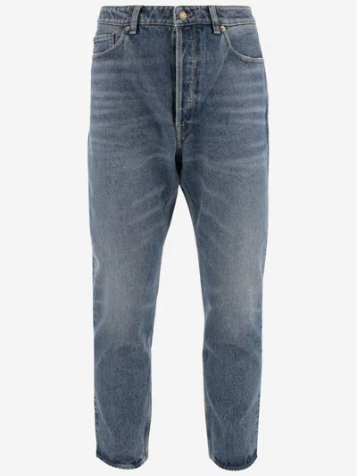 GOLDEN GOOSE DARK BLUE WASHED DENIM JEANS