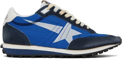 GOLDEN GOOSE BLUE MARATHON SNEAKERS