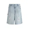 Golden Goose Denim Mike Shorts In Blue