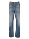 Golden Goose 'norma' Distressed Denim Jeans With Five Pockets