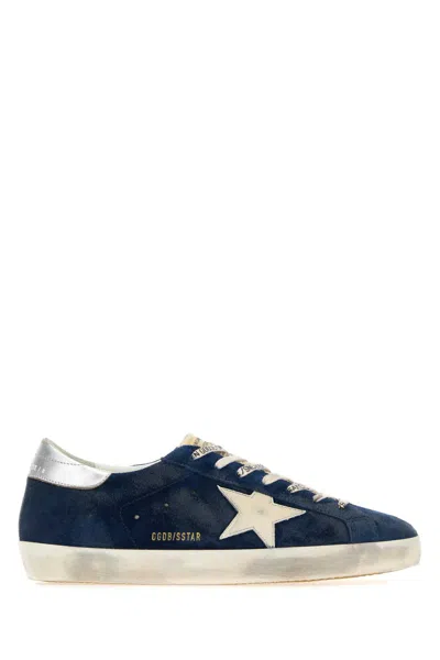 Golden Goose Blue Suede Superstar Classic Sneakers