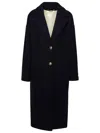 GOLDEN GOOSE BLUE VIRGIN WOOL BLEND COAT