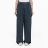 Golden Goose Blue Wide Jeans In Denim