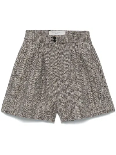 GOLDEN GOOSE BLUE WOOL SHORTS