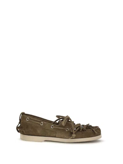Golden Goose Boat Loafers In Brown