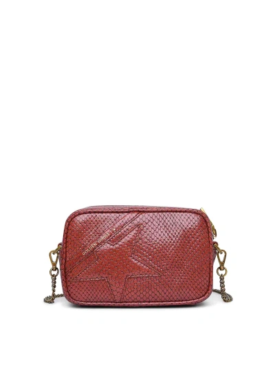 Golden Goose Star Mini Bag In Brown Leather In Red