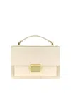 Golden Goose Venezia Small Flap Leather Crossbody Bag In White