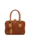 Golden Goose Women Vita Bag Furry And Leather Body Gold Metal Details In Brown