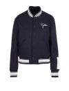 Golden Goose Dark Blue Virgin Wool Bomber Jacket
