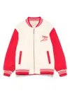 Golden Goose Embroidered-logo Bomber Jacket In Cream