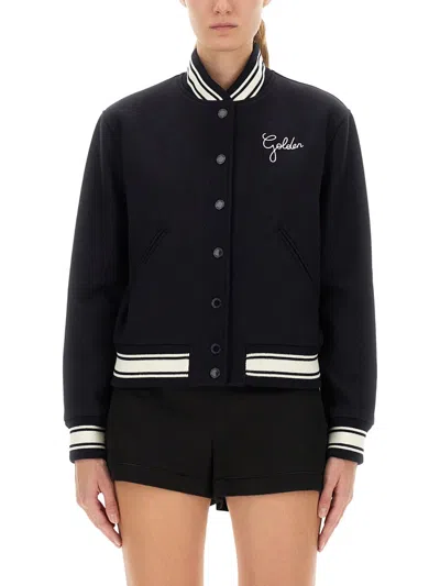 Golden Goose Women Bomber Jacket In Blue