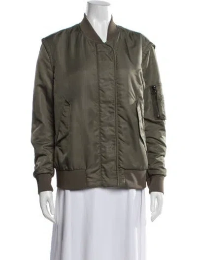 Pre-owned Golden Goose Bomber Jacket In Green