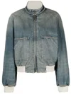 Golden Goose Bomber Jacket In Denim In Blu