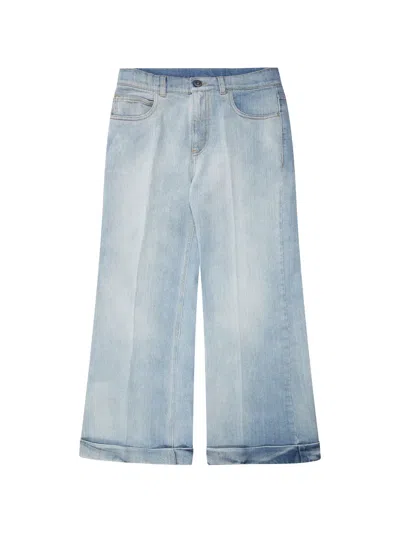 Golden Goose Kids' Bootcut Jeans In Blue