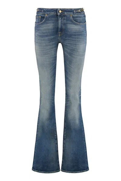GOLDEN GOOSE BOOTCUT JEANS WITH VINTAGE WASH