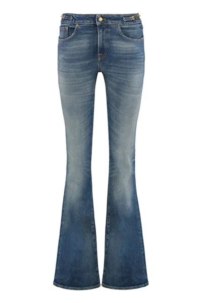 Golden Goose Bootcut Jeans With Vintage Wash For Women In Blue