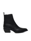 Golden Goose Leather Boots In Black