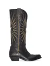 Golden Goose Low Wish Star Cowboy-style Boots In Black