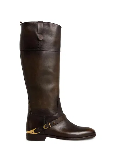 Golden Goose Boots In Brown