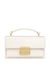 Golden Goose Deluxe Brand Structured Handbag With Gold-tone Clasp And Detachable Strap In White