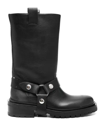 Golden Goose Kurt Leather Boots In Black