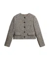Golden Goose Boxy Cropped Jacket In Gray Bouclé Fabric In Gray