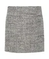 Golden Goose Miniskirt In Black And White Bouclé Cotton In Gray