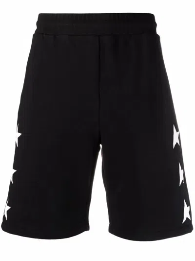Golden Goose Boxing Shorts With Stars Clothing In Black/white