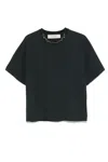 Golden Goose Anthracite Grey T-shirt With Crystals In Black