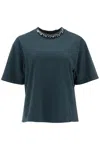 Golden Goose Boxy T-shirt With In Washed Black