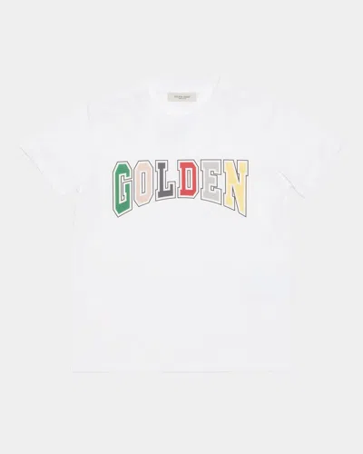 GOLDEN GOOSE BOY'S JOURNEY MULTICOLOR LOGO-PRINT T-SHIRT