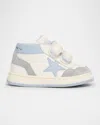 Golden Goose Boy's June Nappa Leather Star Sneakers, Baby/toddler In Whitelight Grayice