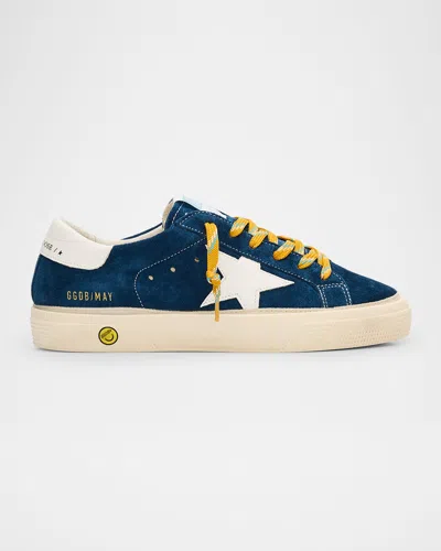 Golden Goose Boy's May Suede And Leather Sneakers, Kid