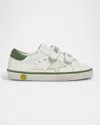Golden Goose Kids Old School Leather And Suede Star Trainers In Multi