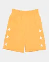 Golden Goose Wide-leg Shorts In Warm Apricot White