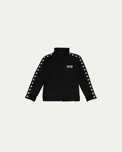 GOLDEN GOOSE BOY'S ZIPPED STAR-PRINTED TRACK JACKET