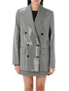 Golden Goose Double-breasted Boyfriend Jacket In Gray