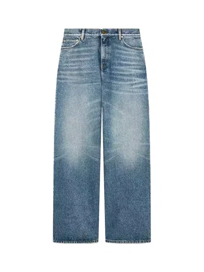 Golden Goose Stone-washed Light Blue Denim Boyfriend Jeans Clothing In Brown