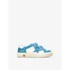GOLDEN GOOSE GOLDEN GOOSE BOYS BLUE KIDS MAY SCHOOL STAR LOGO-PRINT LEATHER LOW-TOP TRAINERS
