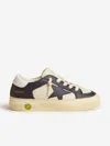 Golden Goose May With Double Quarter And Toe Leather Upper Star And Heel - Include Codice Gyf In Blue