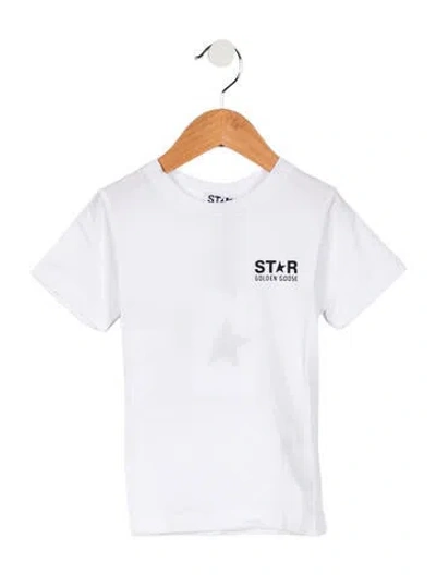 Pre-owned Golden Goose Babies' Boys' Star Logo Graphic T-shirt W/tags In White