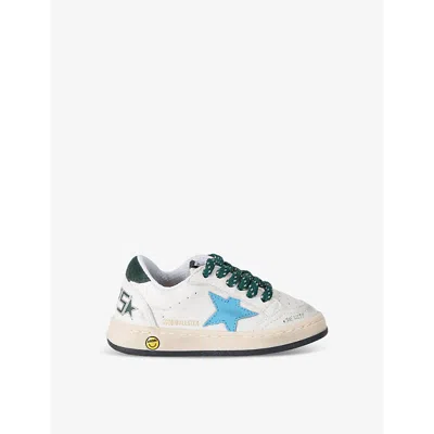 Golden Goose White/comb Kids' Ballstar Logo-print Leather Low-top Trainers Eur 23 /6.5 Uk