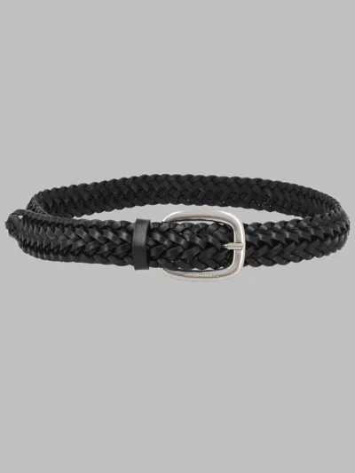 Golden Goose Black Braided Cow Leather Belt