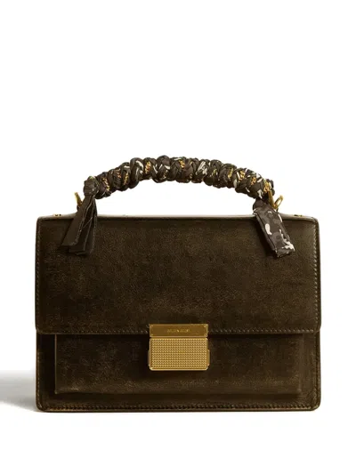 Golden Goose Braided Tassel Keychain In Brown