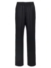 Golden Goose Elastic Waistband Straight Leg Trousers In Blue