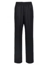 Golden Goose Elastic Waistband Straight Leg Trousers In Blue
